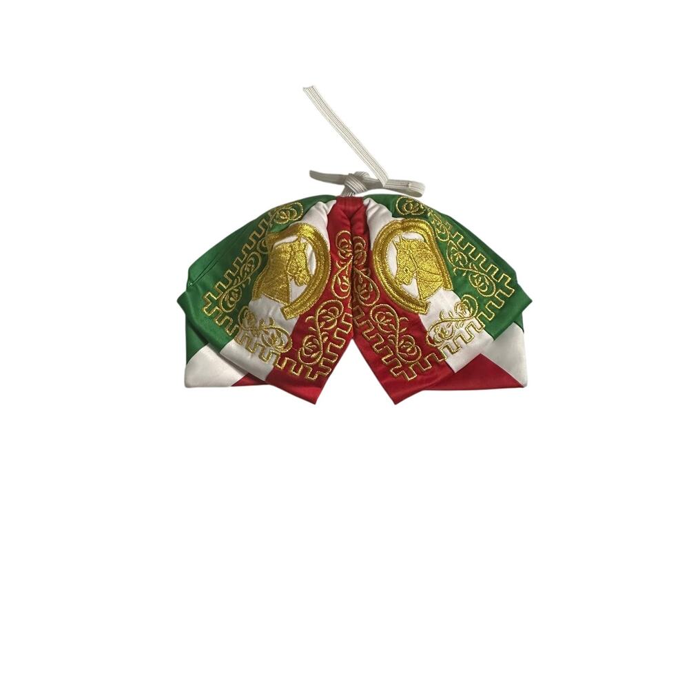 Mexican bow tie tricolor GOLD  embroidery